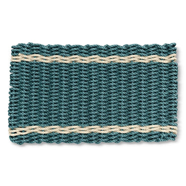 Lobster Rope Doormats, Spruce with Light Tan Tailored Stripes, Best Doormat for Outside